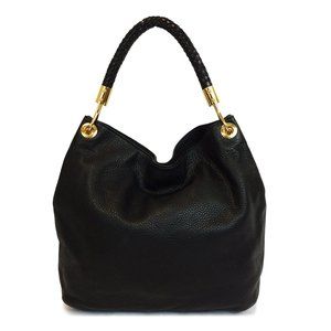Michael Kors Scorpios Black Leather Shoulder Bag